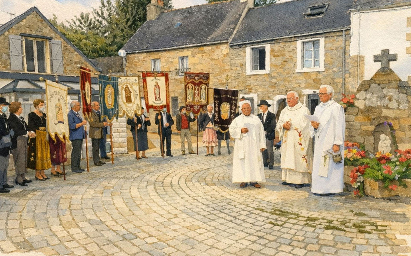 curé guémené-sur-scorff-banniere-bretonne